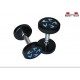 Body Tech 20kg Pair Of Pu Coated Flower Design Dumbbells